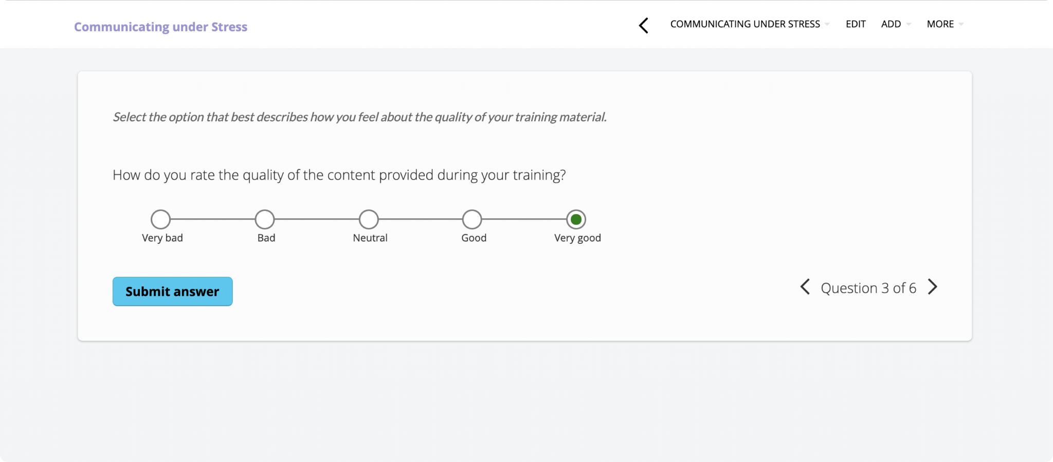 Onboarding survey questions: Likert scale surveys in TalentLMS